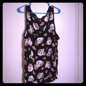 torrid Tops - Torrid tank top with skulls and roses torrid Tops - Torrid tank top with skulls and roses